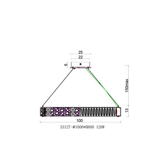 Fluorite FL1057-10P Люстра подвесная Ravissement Gold, изображение 5