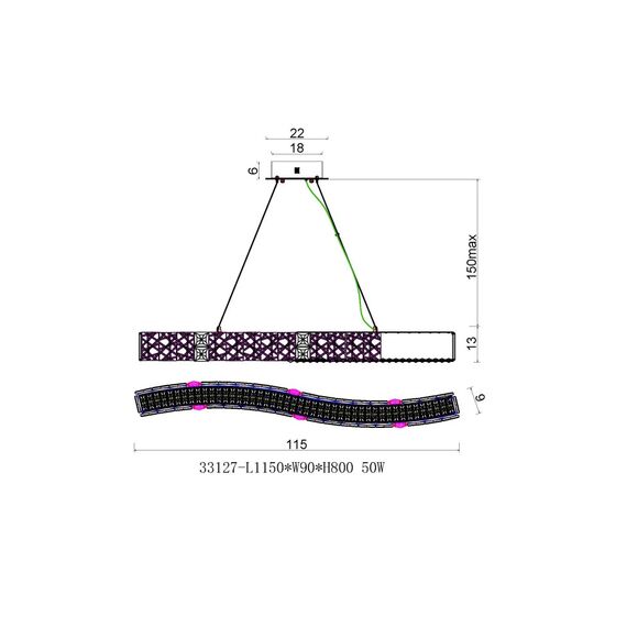 Fluorite FL1068-11P Люстра подвесная Ravissement Chrome, изображение 2