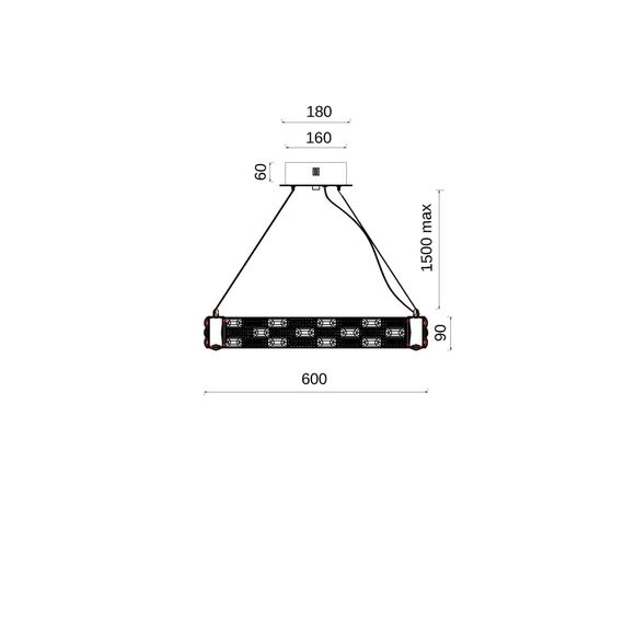 Fluorite FL1051-7P Люстра подвесная Festo Gold, изображение 2