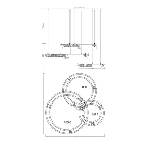 Fluorite FL1179-30P Люстра подвесная Rudeza Chrome, изображение 3