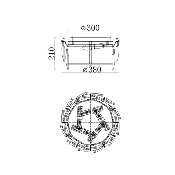 Fluorite FL1152-5C Люстра потолочная Infinita, изображение 2
