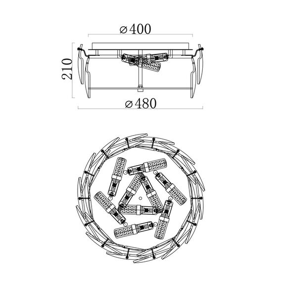 Fluorite FL1152-9C Люстра потолочная Infinita, изображение 2