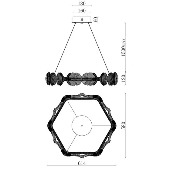 Fluorite FL1170-5P Люстра подвесная Pianta, изображение 2