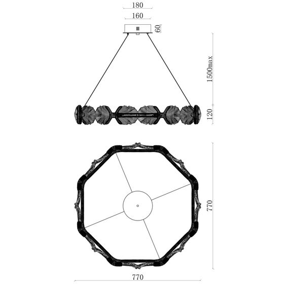 Fluorite FL1170-6P Люстра подвесная Pianta, изображение 2