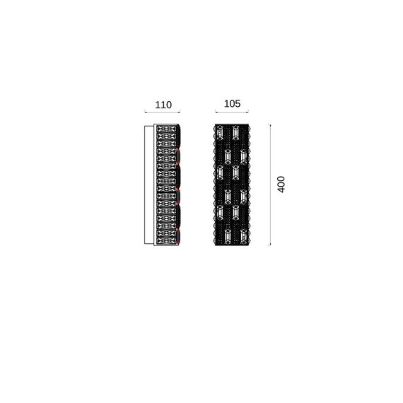 Fluorite FL1052-2W Бра Festo Chrome, изображение 2