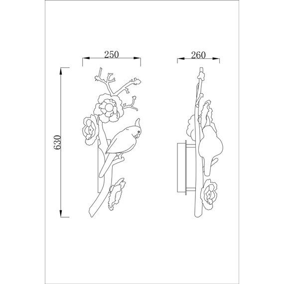 Fluorite FL1099-3WR Бра Sauvage Rght, изображение 2