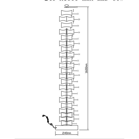 Fluorite FL1043-4F Торшер Frumleiki, изображение 11