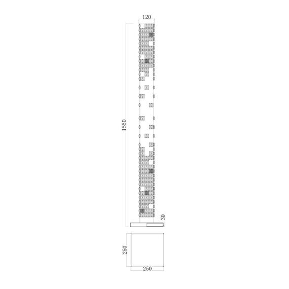 Fluorite FL1106-5F Торшер Elegance Gold, изображение 2