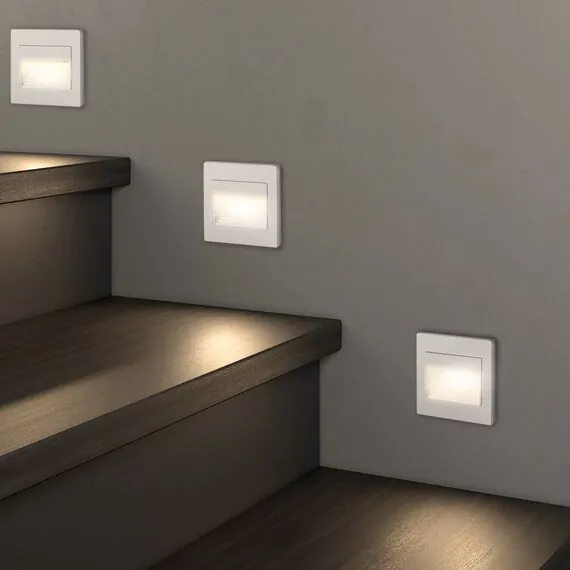 Denkirs DK3050-WH Светильник встраиваемый в стену, IP 20, LED 3000, 1 Вт, белый, пластик, изображение 6