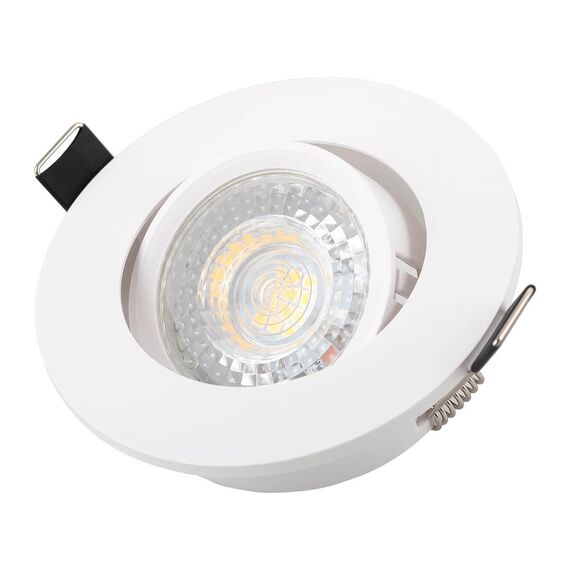 Denkirs DK3020-WH Встраиваемый светильник, IP 20, 10 Вт, GU5.3, LED, белый, пластик, изображение 2