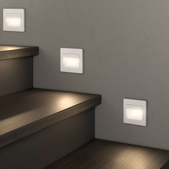 Denkirs DK3050-WH Светильник встраиваемый в стену, IP 20, LED 3000, 1 Вт, белый, пластик, изображение 6