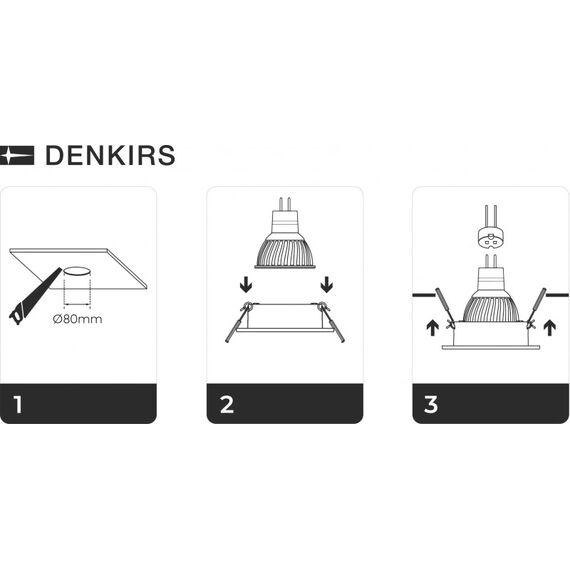 Denkirs DK3020-WH Встраиваемый светильник, IP 20, 10 Вт, GU5.3, LED, белый, пластик, изображение 14