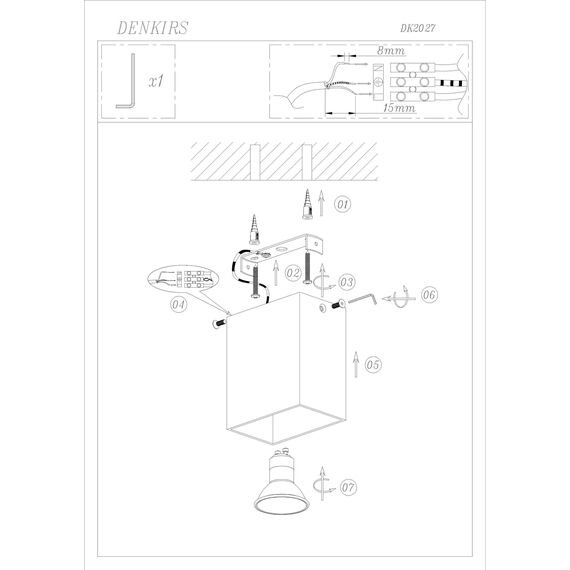 Denkirs DK2027-WH Светильник накладной IP 20, 50 Вт, GU10, белый, алюминий, изображение 3