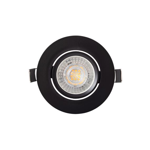 Denkirs DK3020-BK Встраиваемый светильник, IP 20, 10 Вт, GU5.3, LED, черный, пластик