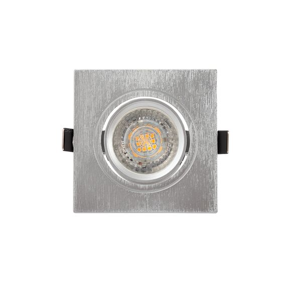 Denkirs DK3021-CM Встраиваемый светильник, IP 20, 10 Вт, GU5.3, LED, серый, пластик