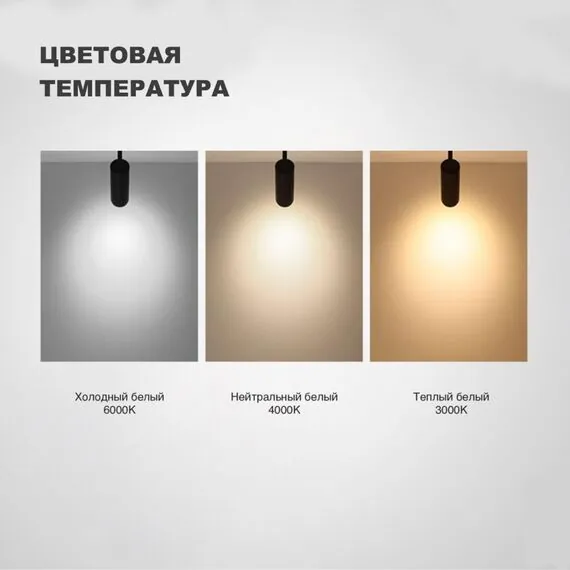 NOVOTECH 358746 PORT NT21 109 белый Светильник трековый однофазный трехжильный с переключ. цв.температуры IP20 LED 3000К\4000К\6000К 30W 100-265V NAIL, изображение 4