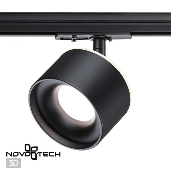 NOVOTECH 358974 PORT NT22 108 черный Светильник трековый однофазный трехжильный с переключ. цв. температуры IP20 LED 3000К\4000К\6000К 12W вниз + 3W вверх 110-, изображение 7
