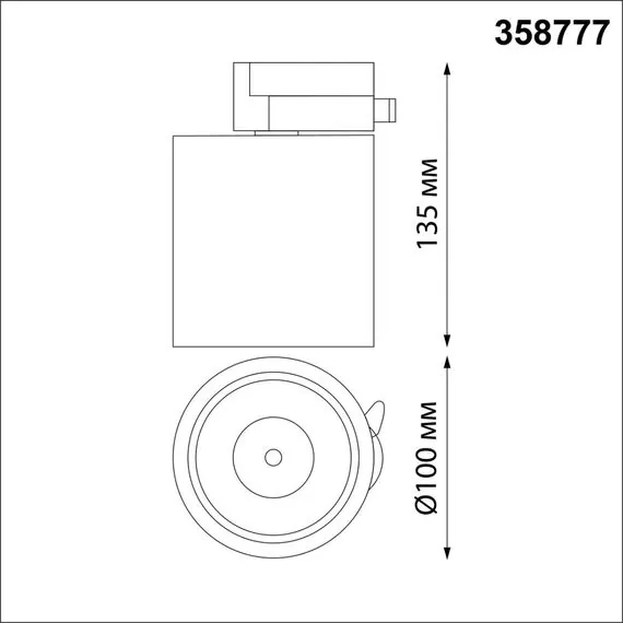 NOVOTECH 358777 PORT NT21 110 черный Светильник трековый однофазный трехжильный IP20 LED 15W 4000K 1300Лм 100-265V GRODA, изображение 2
