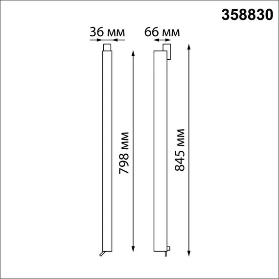 NOVOTECH 358830 PORT NT22 112 белый Светильник трековый однофазный трехжильный IP20 LED 4000K 40W 220V ITER, изображение 2