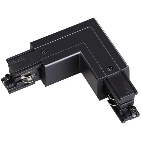 NOVOTECH 135063 PORT NT19 137 черный Соединитель "L" внешний с токопроводом для трехфазного шинопровода IP20