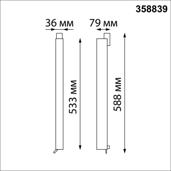NOVOTECH 358839 PORT NT22 140 черный Светильник трехфазный трековый светодиодный IP20 LED 4000K 30W 220V ITER, изображение 2