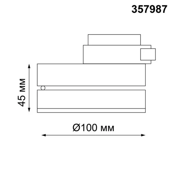 NOVOTECH 357987 PORT NT19122 черный Светильник трековый однофазный трехжильный IP20 LED 3000К 12W 220V GRODA, изображение 2