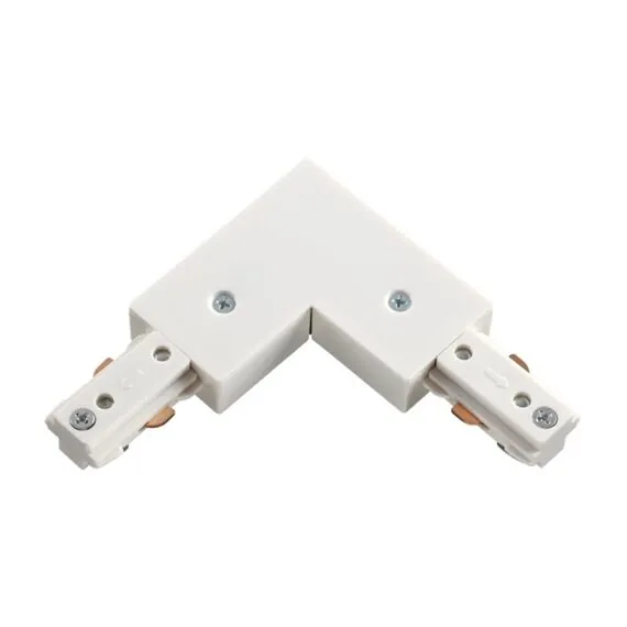 NOVOTECH 135008 PORT NT18 099 белый Соединитель с токопроводом L-образный для однофазного трехжильного шинопровода