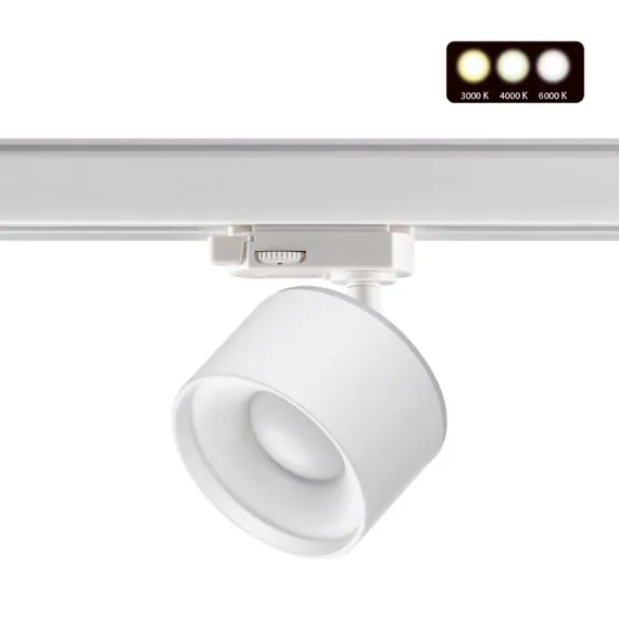NOVOTECH 358976 PORT NT22 145 белый Трехфазный трековый светильник с переключ. цв. температуры IP20 LED 3000К\4000К\6000К 12W вниз + 3W вверх 110-265V GIRO