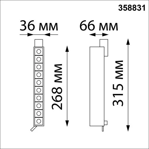 NOVOTECH 358831 PORT NT22 113 черный Светильник трековый однофазный трехжильный IP20 LED 4000K 16W 220V ITER, изображение 2
