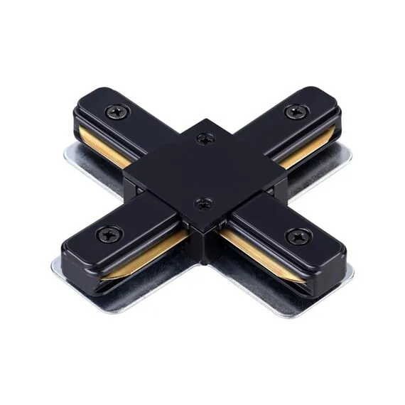 NOVOTECH 135146 PORT NT22 087 черный Соединитель с токопроводом "X" для однофазного двухжильного шинопровода IP20 220V