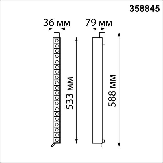 NOVOTECH 358845 PORT NT22 141 черный Светильник трехфазный трековый светодиодный IP20 LED 4000K 30W 220V ITER, изображение 2