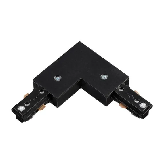 NOVOTECH 135009 PORT NT18 099 черный Соединитель с токопроводом L-образный для однофазного трехжильного шинопровода