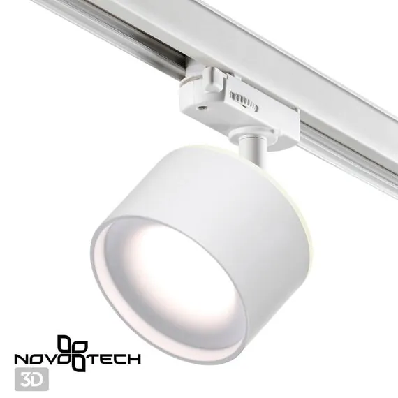 NOVOTECH 358976 PORT NT22 145 белый Трехфазный трековый светильник с переключ. цв. температуры IP20 LED 3000К\4000К\6000К 12W вниз + 3W вверх 110-265V GIRO, изображение 7
