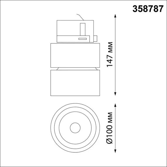 NOVOTECH 358787 PORT NT21 149 черный Трехфазный трековый светодиодный светильник IP20 LED 25W 4000K 2200Лм 100-265V GRODA, изображение 2