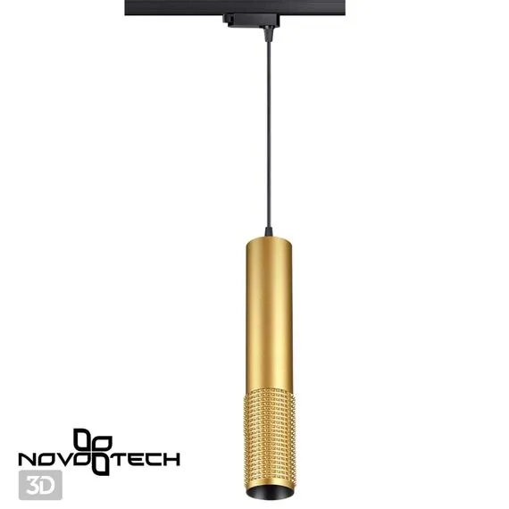 NOVOTECH 358503 PORT NT21 084 золото Светильник трековый однофазный трехжильный, провод 1м IP20 LED 4000K 12W 220V MAIS LED, изображение 4