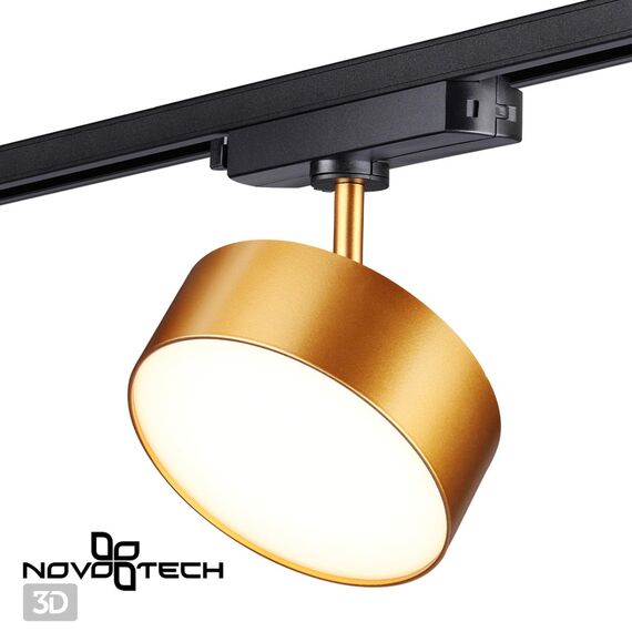 NOVOTECH 358757 PORT NT21 104 матовое золото Светильник трековый однофазный трехжильный IP20 LED 24W 4000K 2100Лм 100-265V PROMETA, изображение 5