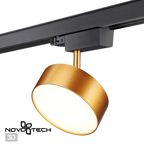 NOVOTECH 358760 PORT NT21 148 матовое золото Трехфазный трековый светодиодный светильник IP20 LED 24W 4000K 2100Лм 100-265V PROMETA, изображение 5