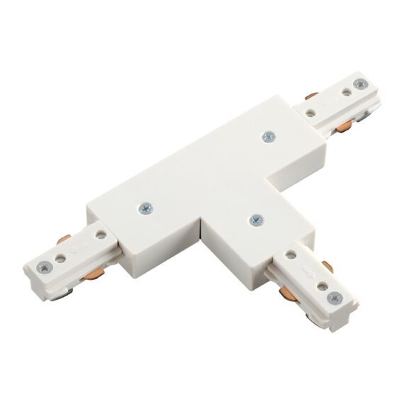 NOVOTECH 135010 PORT NT18 099 белый Соединитель с токопроводом T-образный для однофазного трехжильного шинопровода