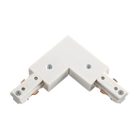 NOVOTECH 135008 PORT NT18 099 белый Соединитель с токопроводом L-образный для однофазного трехжильного шинопровода