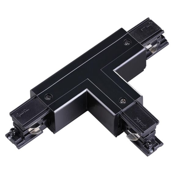 NOVOTECH 135057 PORT NT19 137 черный Соединитель "T" левый внешний с токопроводом для трехфазного шинопровода
