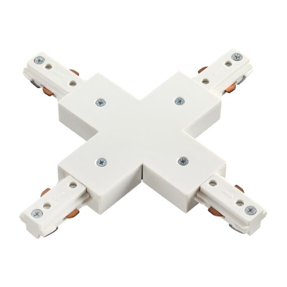 NOVOTECH 135012 PORT NT18 099 белый Соединитель с токопроводом X-образный для однофазного трехжильного шинопровода