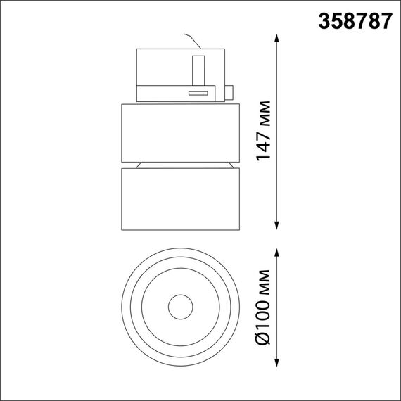 NOVOTECH 358787 PORT NT21 149 черный Трехфазный трековый светодиодный светильник IP20 LED 25W 4000K 2200Лм 100-265V GRODA, изображение 2