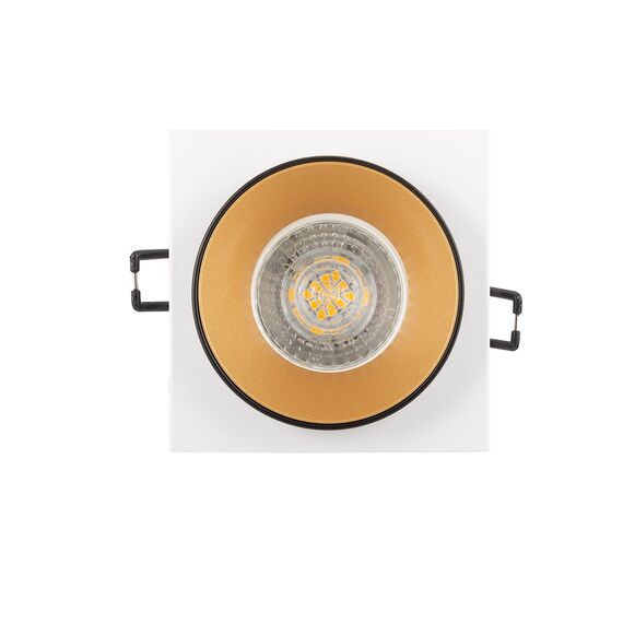 Denkirs DK2402-GD Встраиваемый светильник, IP 20, 50 Вт, GU10, черный/золотой, алюминий, изображение 3