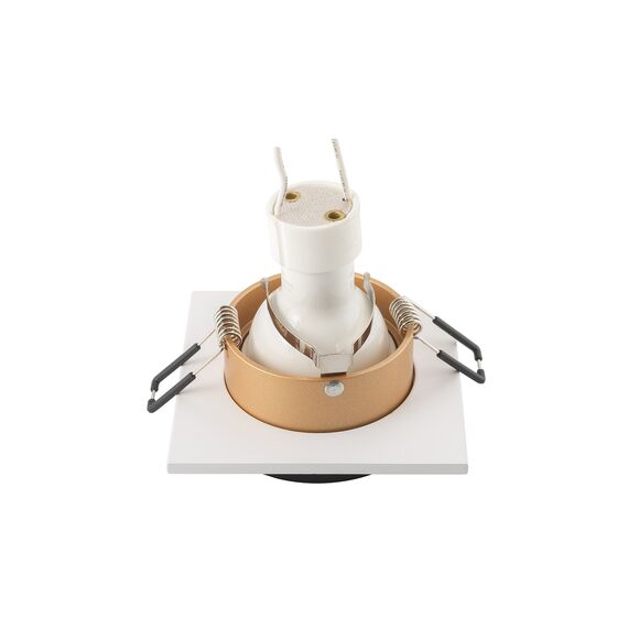Denkirs DK2402-GD Встраиваемый светильник, IP 20, 50 Вт, GU10, черный/золотой, алюминий, изображение 4