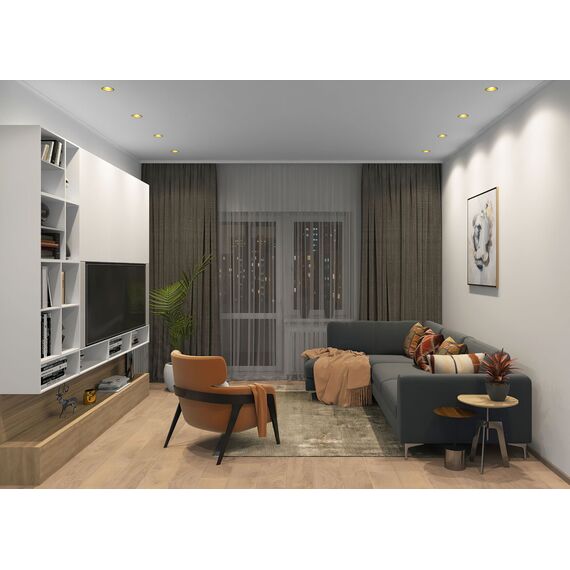 Denkirs DK3026-BG Встраиваемый светильник, IP 20, 10 Вт, GU5.3, LED, черный/золотой, пластик, изображение 8