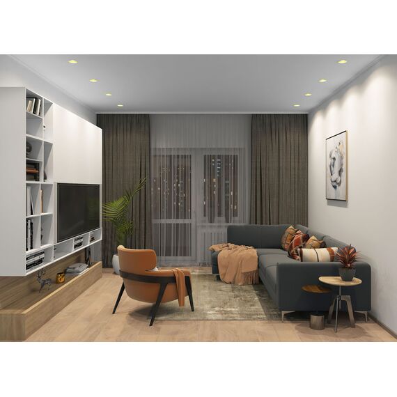 Denkirs DK3026-WG Встраиваемый светильник, IP 20, 10 Вт, GU5.3, LED, белый/золотой, пластик, изображение 7