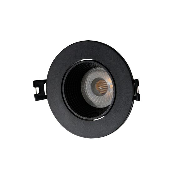 Denkirs DK3061-BK Встраиваемый светильник, IP 20, 10 Вт, GU5.3, LED, черный/черный, пластик
