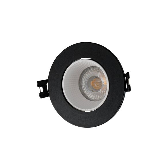 Denkirs DK3061-BK+WH Встраиваемый светильник, IP 20, 10 Вт, GU5.3, LED, черный/белый, пластик