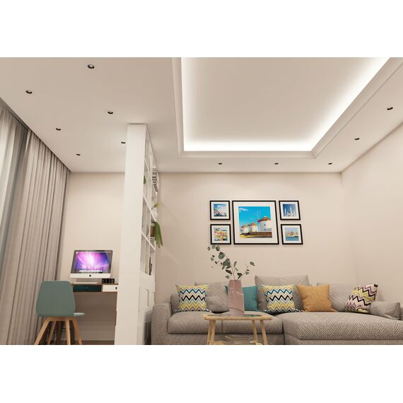 Denkirs DK3061-WH+BK Встраиваемый светильник, IP 20, 10 Вт, GU5.3, LED, белый/черный, пластик, изображение 4