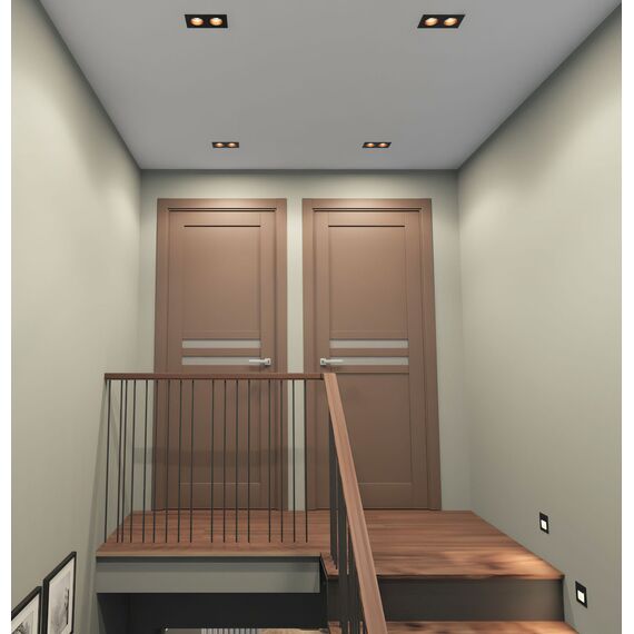 Denkirs DK3072-BBR Встраиваемый светильник, IP 20, 10 Вт, GU5.3, LED, черный/бронзовый, пластик, изображение 3